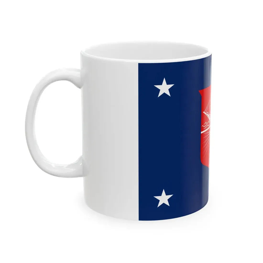 Flag of the United States Department of Commerce rank IIII (United States) White Coffee Mug - Go Mug Yourself