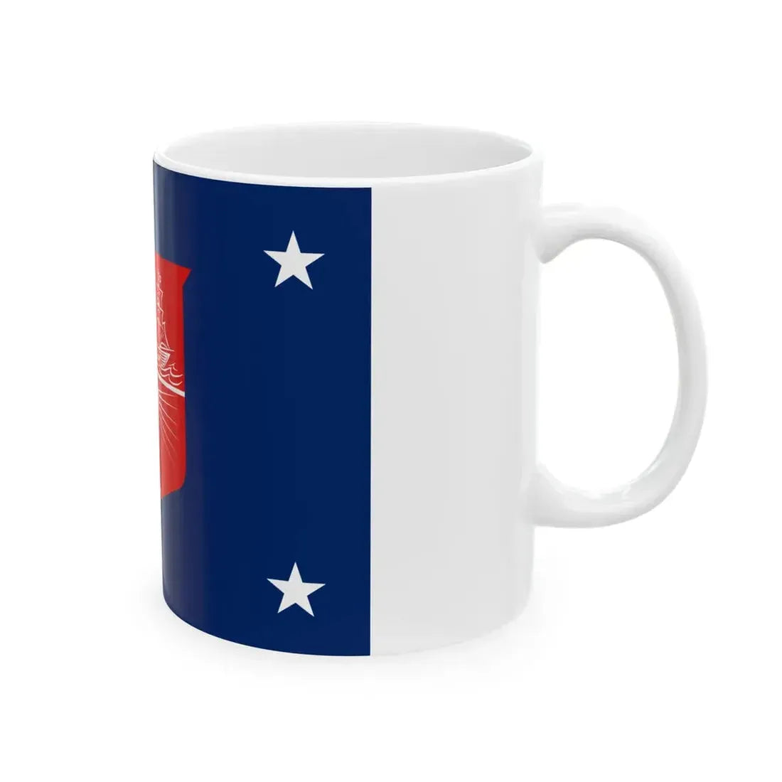 Flag of the United States Department of Commerce rank IIII (United States) White Coffee Mug - Go Mug Yourself