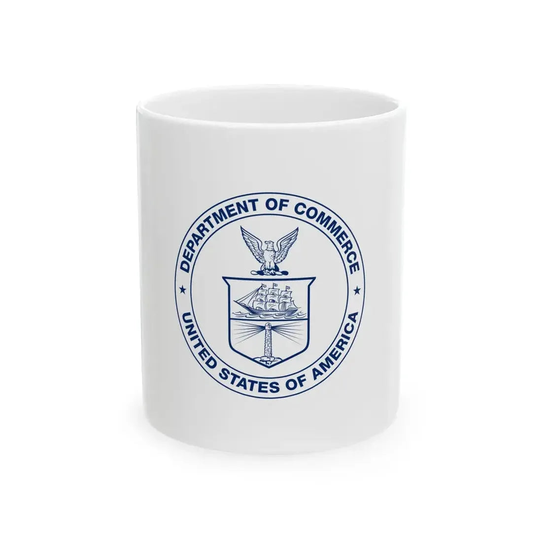 Flag of the United States Department of Commerce (United States) White Coffee Mug 11oz - Go Mug Yourself