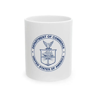 Flag of the United States Department of Commerce (United States) White Coffee Mug 11oz - Go Mug Yourself