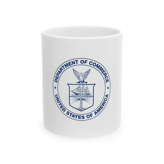 Flag of the United States Department of Commerce (United States) White Coffee Mug 11oz - Go Mug Yourself