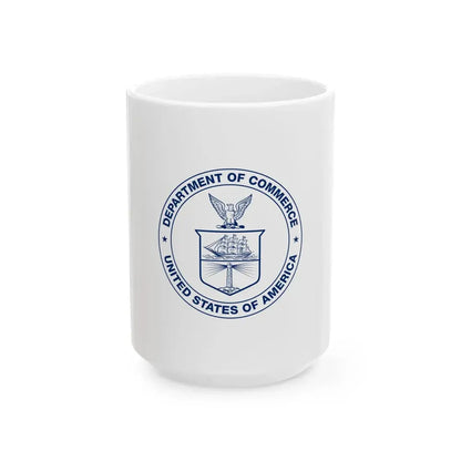 Flag of the United States Department of Commerce (United States) White Coffee Mug 15oz - Go Mug Yourself