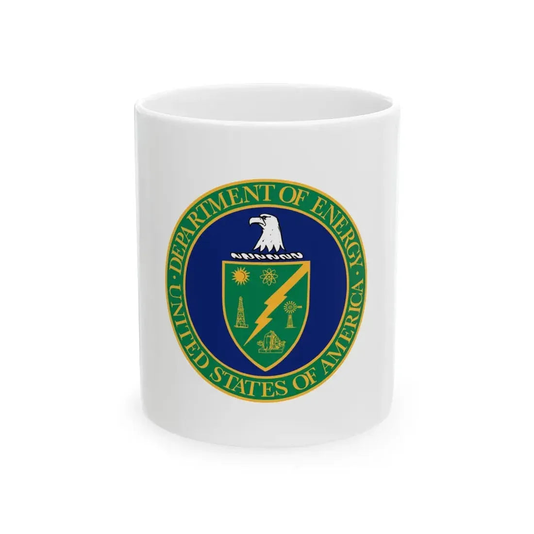 Flag of the United States Department of Energy (United States) White Coffee Mug 11oz - Go Mug Yourself