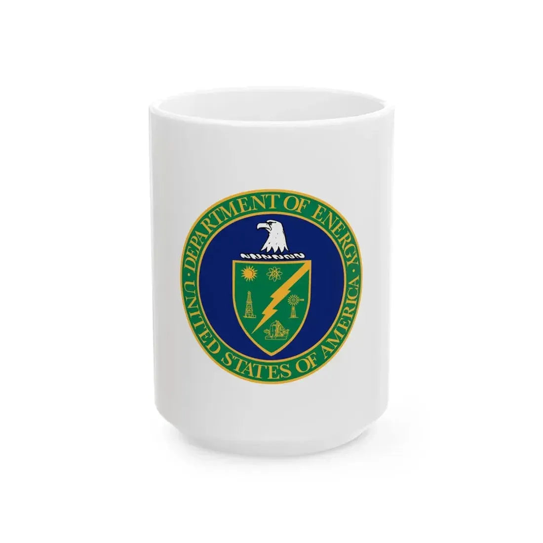 Flag of the United States Department of Energy (United States) White Coffee Mug 15oz - Go Mug Yourself