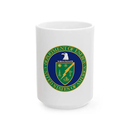 Flag of the United States Department of Energy (United States) White Coffee Mug 15oz - Go Mug Yourself