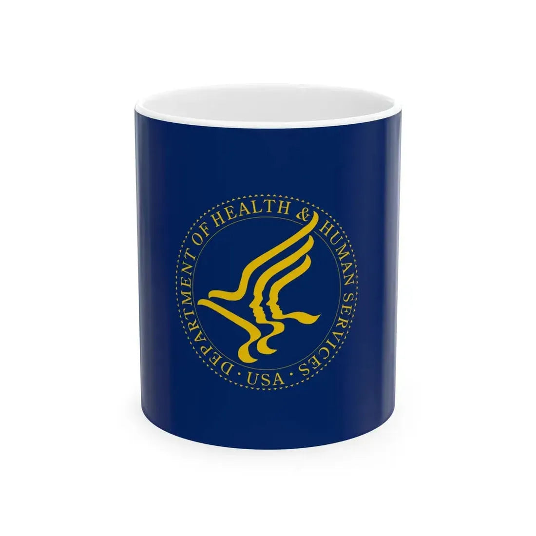 Flag of the United States Department of Health and Human Services (United States) White Coffee Mug 11oz - Go Mug Yourself