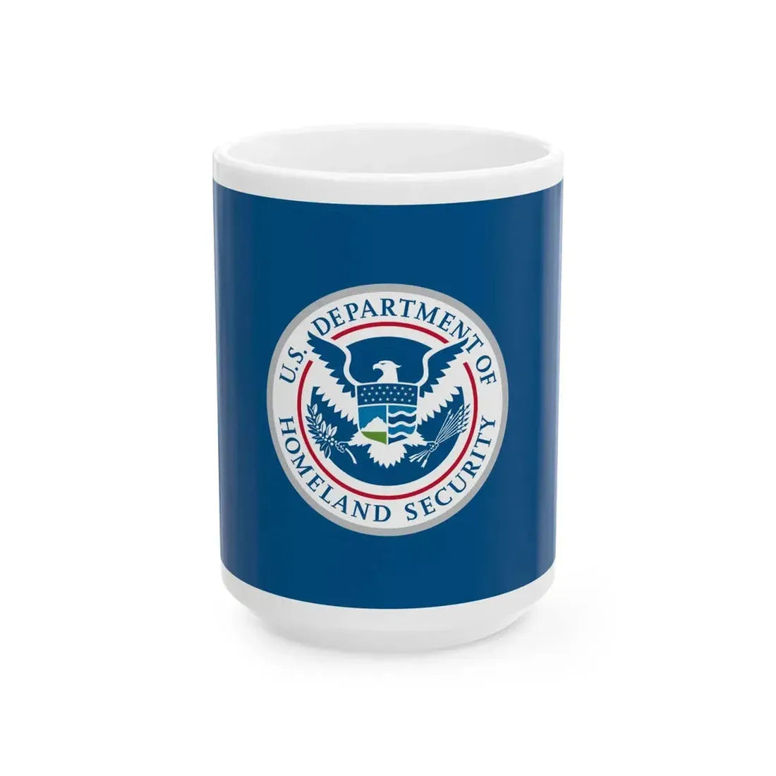 Flag of the United States Department of Homeland Security (United States) White Coffee Mug 15oz - Go Mug Yourself