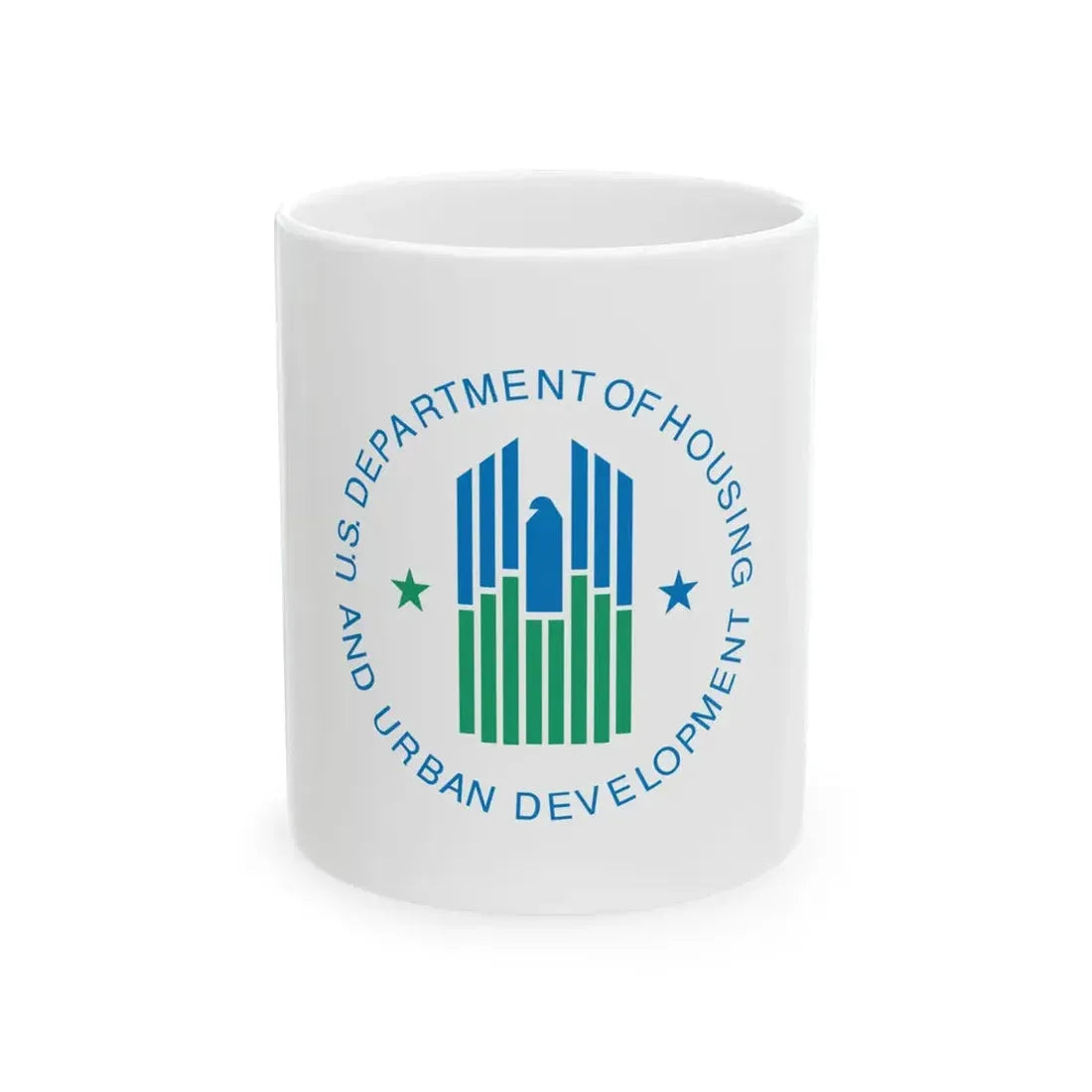 Flag of the United States Department of Housing and Urban Development (United States) White Coffee Mug 11oz - Go Mug Yourself