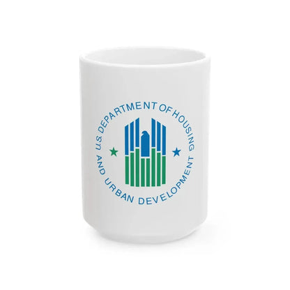 Flag of the United States Department of Housing and Urban Development (United States) White Coffee Mug 15oz - Go Mug Yourself