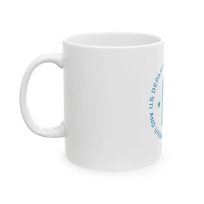 Flag of the United States Department of Housing and Urban Development (United States) White Coffee Mug - Go Mug Yourself
