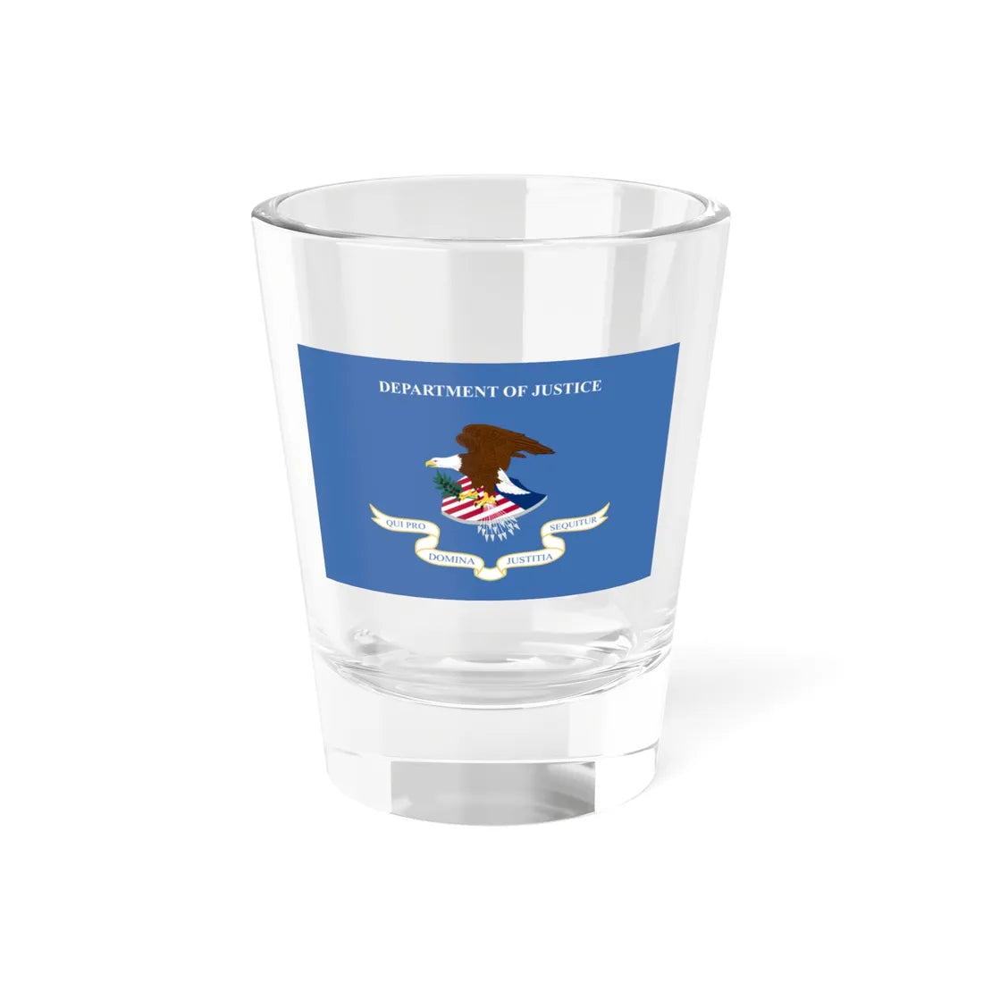Flag of the United States Department of Justice (United States) Shot Glass 1.5oz 1.5oz - Go Mug Yourself