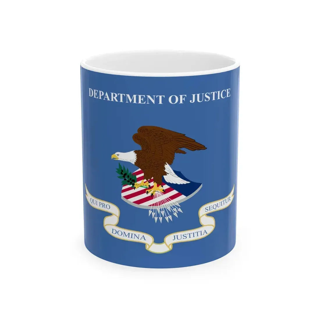 Flag of the United States Department of Justice (United States) White Coffee Mug 11oz - Go Mug Yourself