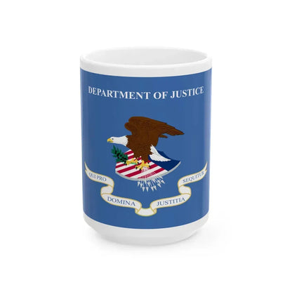 Flag of the United States Department of Justice (United States) White Coffee Mug 15oz - Go Mug Yourself