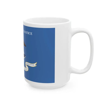 Flag of the United States Department of Justice (United States) White Coffee Mug - Go Mug Yourself