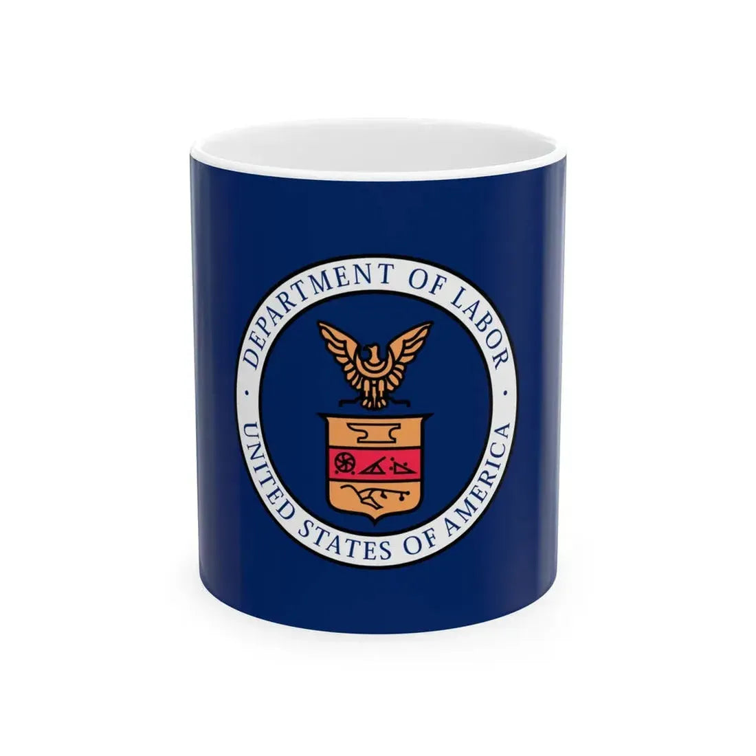 Flag of the United States Department of Labor 1915-1960 (United States) White Coffee Mug 11oz - Go Mug Yourself