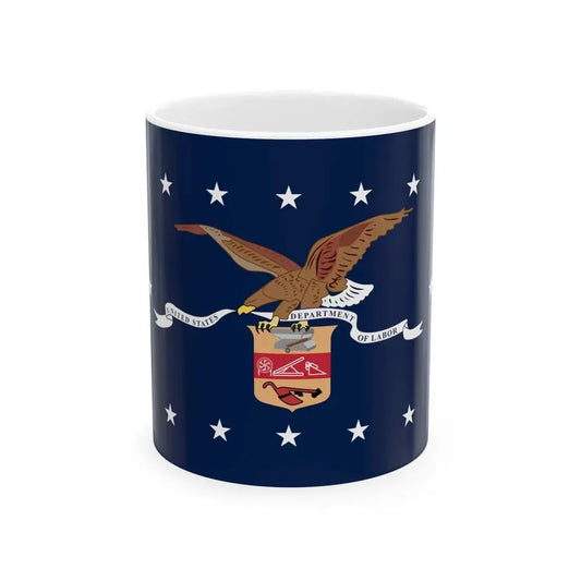 Flag of the United States Department of Labor (United States) White Coffee Mug 11oz - Go Mug Yourself
