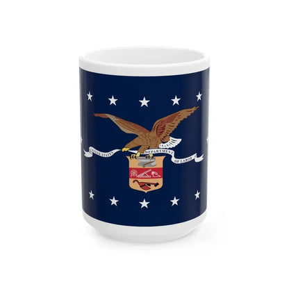 Flag of the United States Department of Labor (United States) White Coffee Mug 15oz - Go Mug Yourself