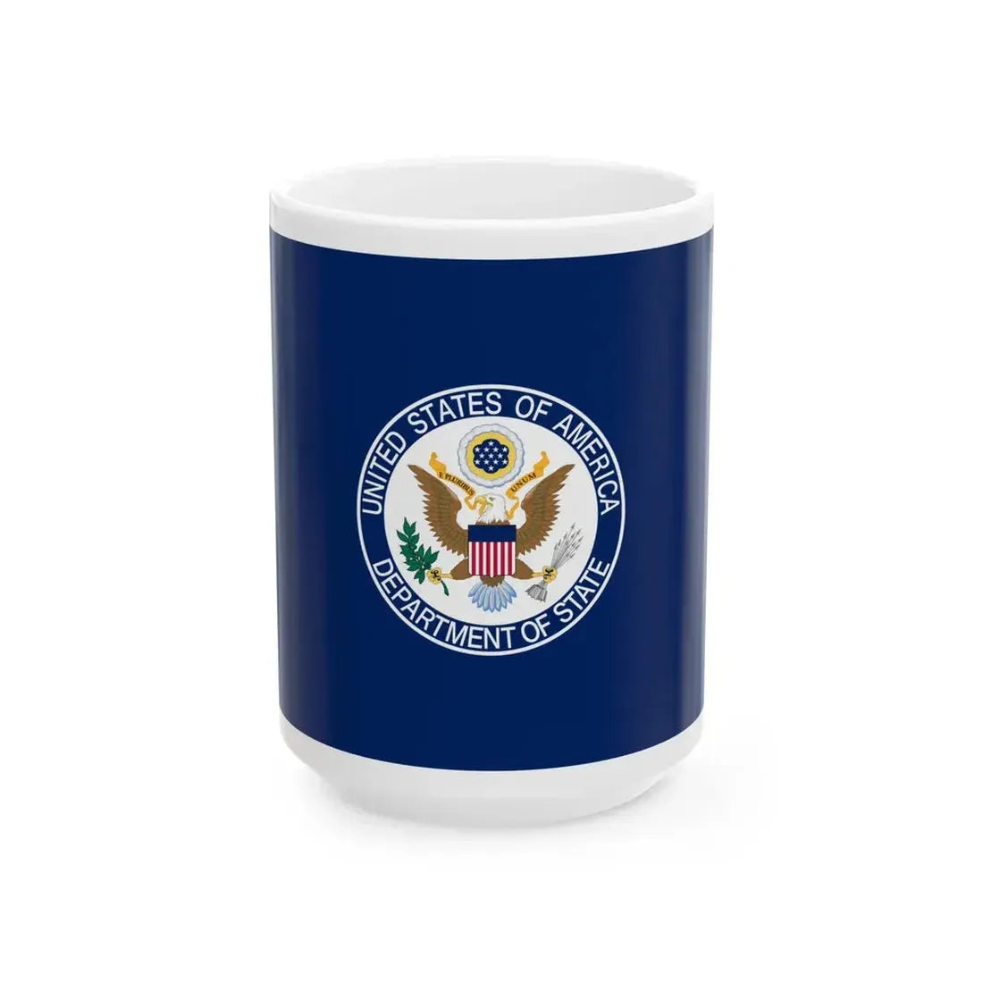 Flag of the United States Department of State (United States) White Coffee Mug 15oz - Go Mug Yourself
