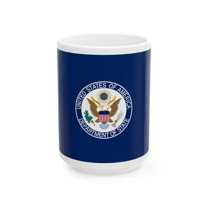 Flag of the United States Department of State (United States) White Coffee Mug 15oz - Go Mug Yourself