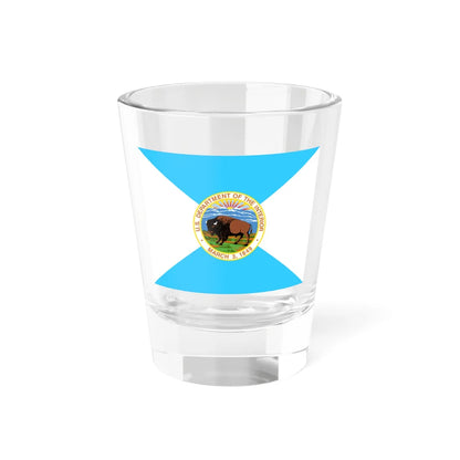 Flag of the United States Department of the Interior (United States) Shot Glass 1.5oz 1.5oz - Go Mug Yourself