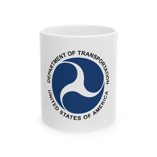 Flag of the United States Department of Transportation (United States) White Coffee Mug 11oz - Go Mug Yourself