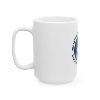 Flag of the United States Department of Transportation (United States) White Coffee Mug - Go Mug Yourself