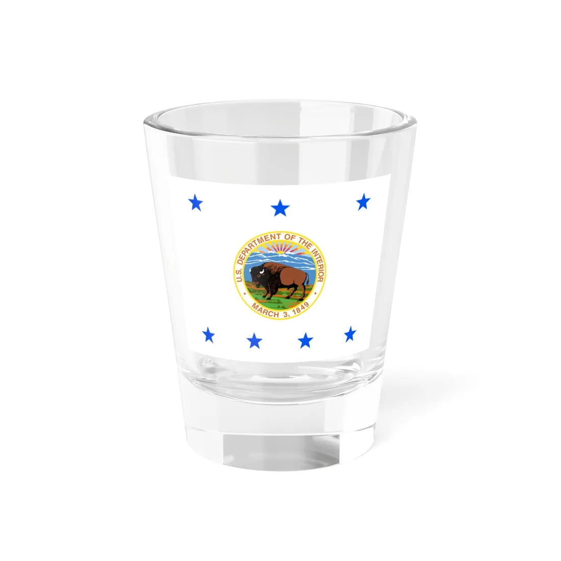 Flag of the United States Deputy Secretary of the Interior (United States) Shot Glass 1.5oz 1.5oz - Go Mug Yourself