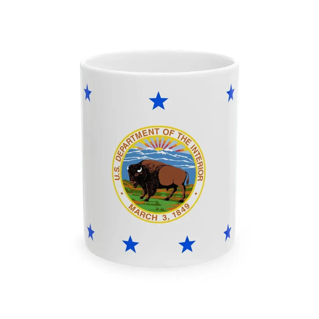 Flag of the United States Deputy Secretary of the Interior (United States) White Coffee Mug 11oz - Go Mug Yourself