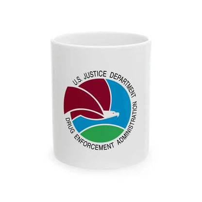 Flag of the United States Drug Enforcement Administration (United States) White Coffee Mug 11oz - Go Mug Yourself