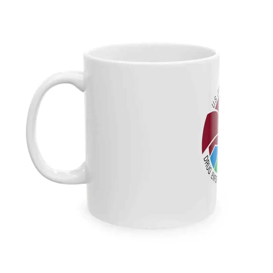 Flag of the United States Drug Enforcement Administration (United States) White Coffee Mug - Go Mug Yourself