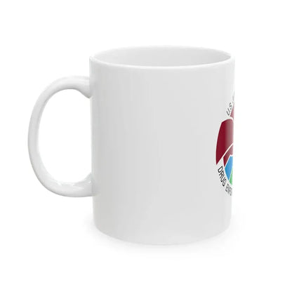 Flag of the United States Drug Enforcement Administration (United States) White Coffee Mug - Go Mug Yourself