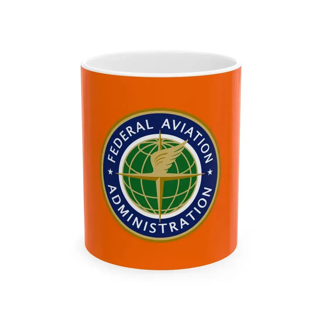 Flag of the United States Federal Aviation Administration (United States) White Coffee Mug 11oz - Go Mug Yourself