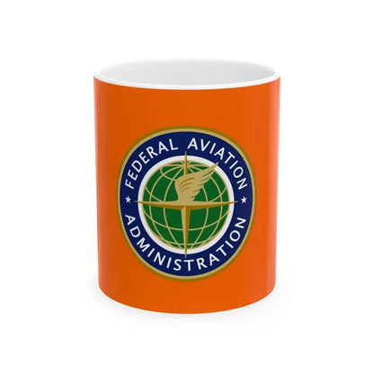 Flag of the United States Federal Aviation Administration (United States) White Coffee Mug 11oz - Go Mug Yourself