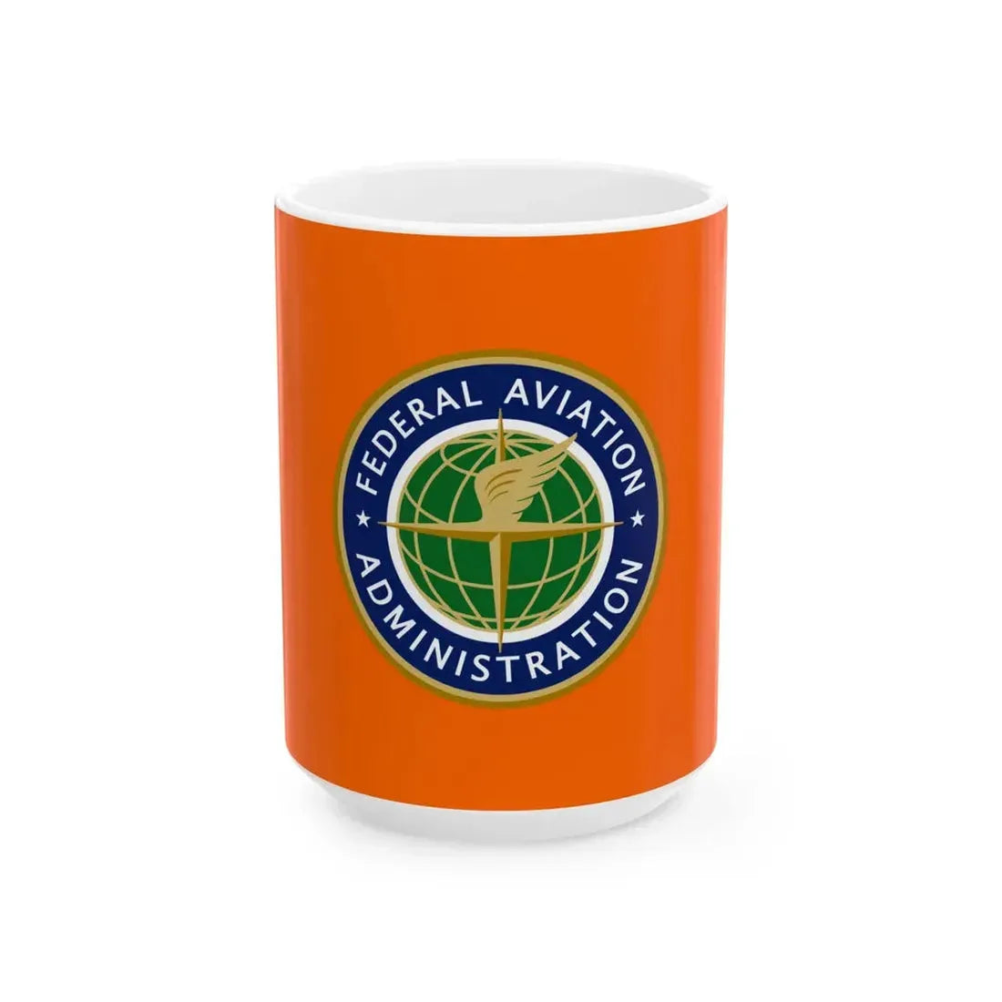 Flag of the United States Federal Aviation Administration (United States) White Coffee Mug 15oz - Go Mug Yourself