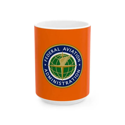 Flag of the United States Federal Aviation Administration (United States) White Coffee Mug 15oz - Go Mug Yourself
