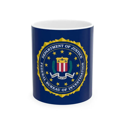 Flag of the United States Federal Bureau of Investigation (United States) White Coffee Mug 11oz - Go Mug Yourself