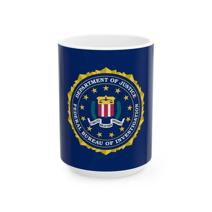 Flag of the United States Federal Bureau of Investigation (United States) White Coffee Mug 15oz - Go Mug Yourself