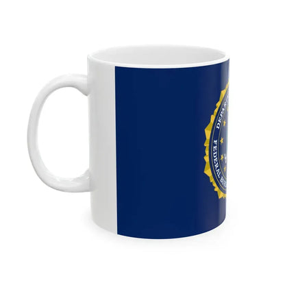 Flag of the United States Federal Bureau of Investigation (United States) White Coffee Mug - Go Mug Yourself
