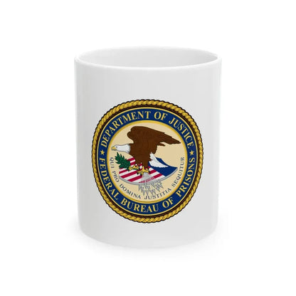 Flag of the United States Federal Bureau of Prisons (United States) White Coffee Mug 11oz - Go Mug Yourself