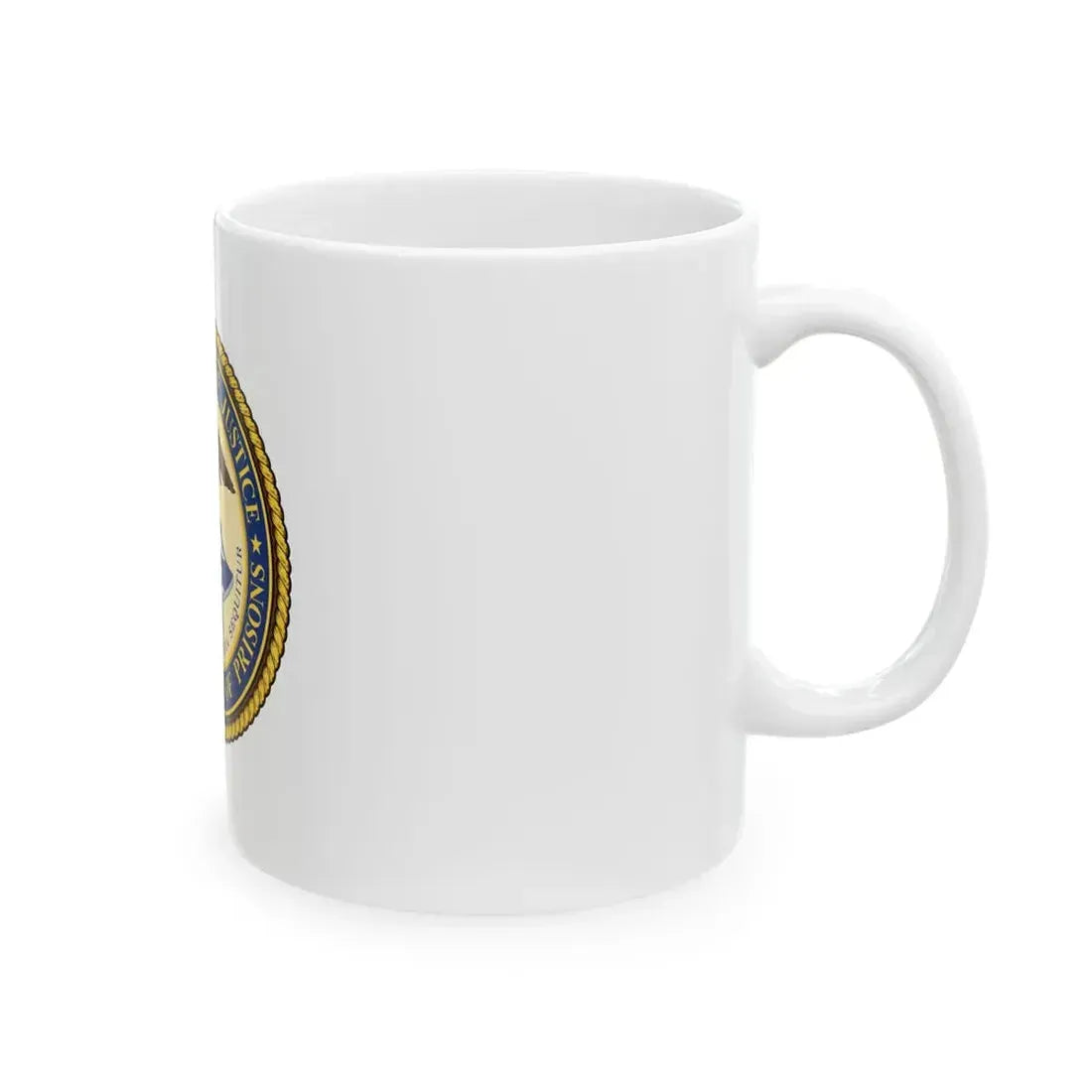 Flag of the United States Federal Bureau of Prisons (United States) White Coffee Mug - Go Mug Yourself