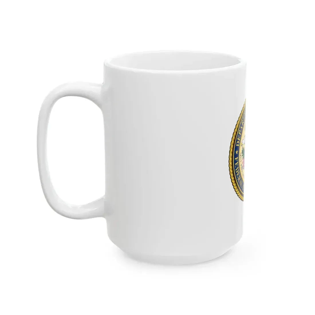 Flag of the United States Federal Bureau of Prisons (United States) White Coffee Mug - Go Mug Yourself
