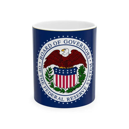 Flag of the United States Federal Reserve (United States) White Coffee Mug 11oz - Go Mug Yourself