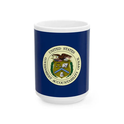 Flag of the United States Government Accountability Office (United States) White Coffee Mug 15oz - Go Mug Yourself