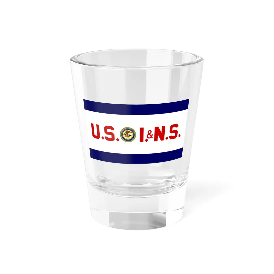 Flag of the United States Immigration and Naturalization Service (United States) Shot Glass 1.5oz 1.5oz - Go Mug Yourself