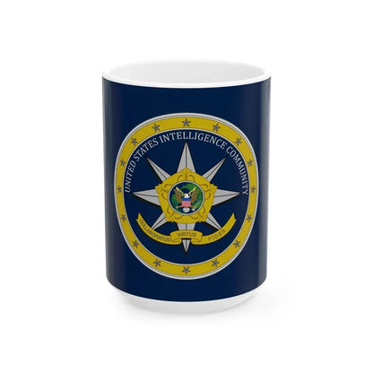 Flag of the United States Intelligence Community (United States) White Coffee Mug 15oz - Go Mug Yourself