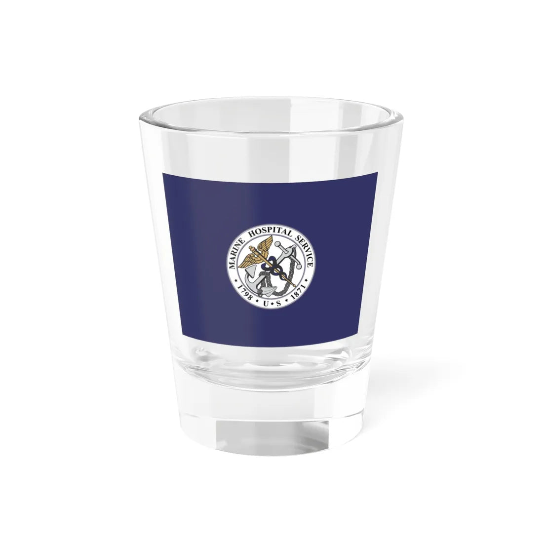 Flag of the United States Marine Hospital Service (United States) Shot Glass 1.5oz 1.5oz - Go Mug Yourself