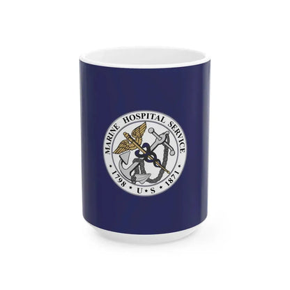 Flag of the United States Marine Hospital Service (United States) White Coffee Mug 15oz - Go Mug Yourself