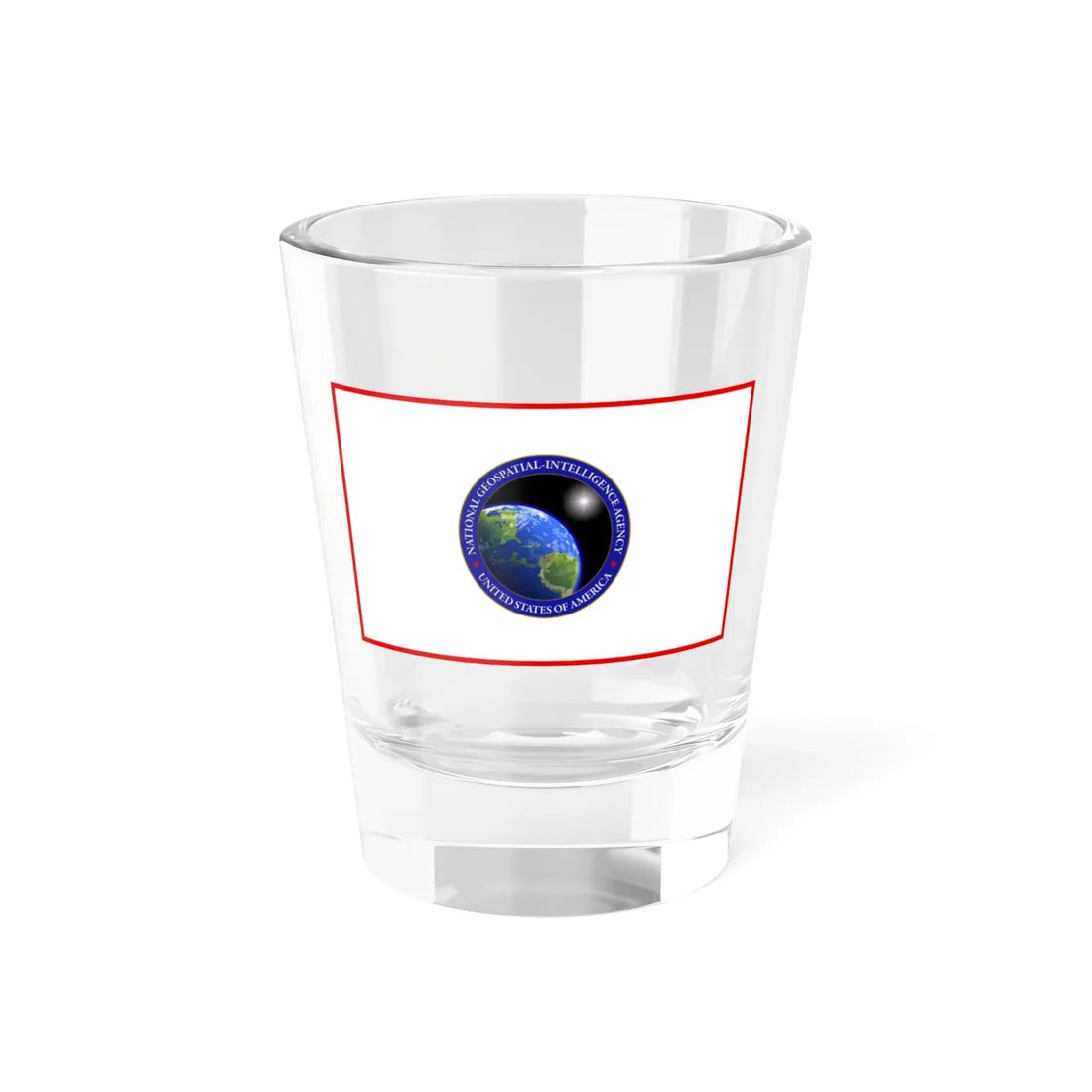 Flag of the United States National Geospatial-Intelligence Agency (United States) Shot Glass 1.5oz 1.5oz - Go Mug Yourself
