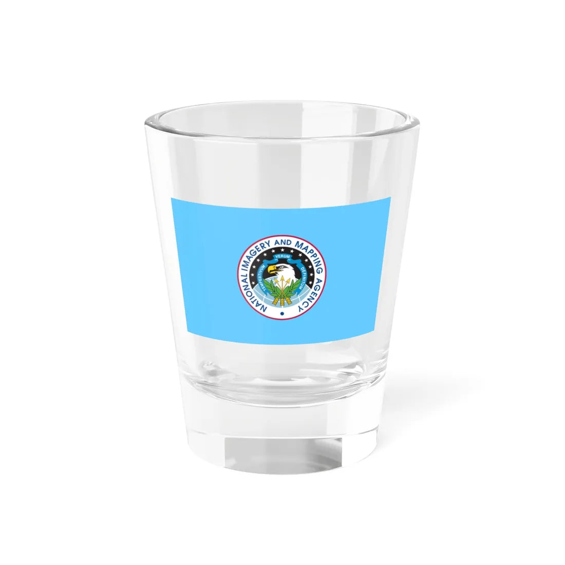 Flag of the United States National Imagery and Mapping Agency (United States) Shot Glass 1.5oz 1.5oz - Go Mug Yourself