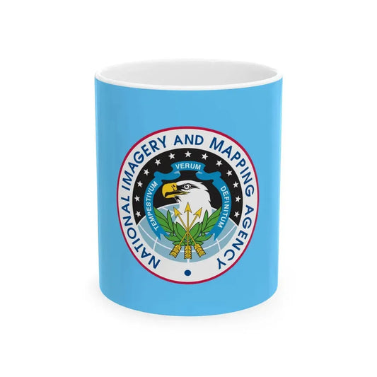 Flag of the United States National Imagery and Mapping Agency (United States) White Coffee Mug 11oz - Go Mug Yourself